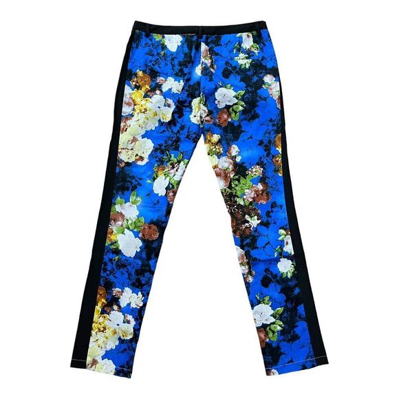 Lucy Paris Floral Tuxedo Stripe Straight Leg Trouser Pants Womens Sz Med… - Picture 6 of 8